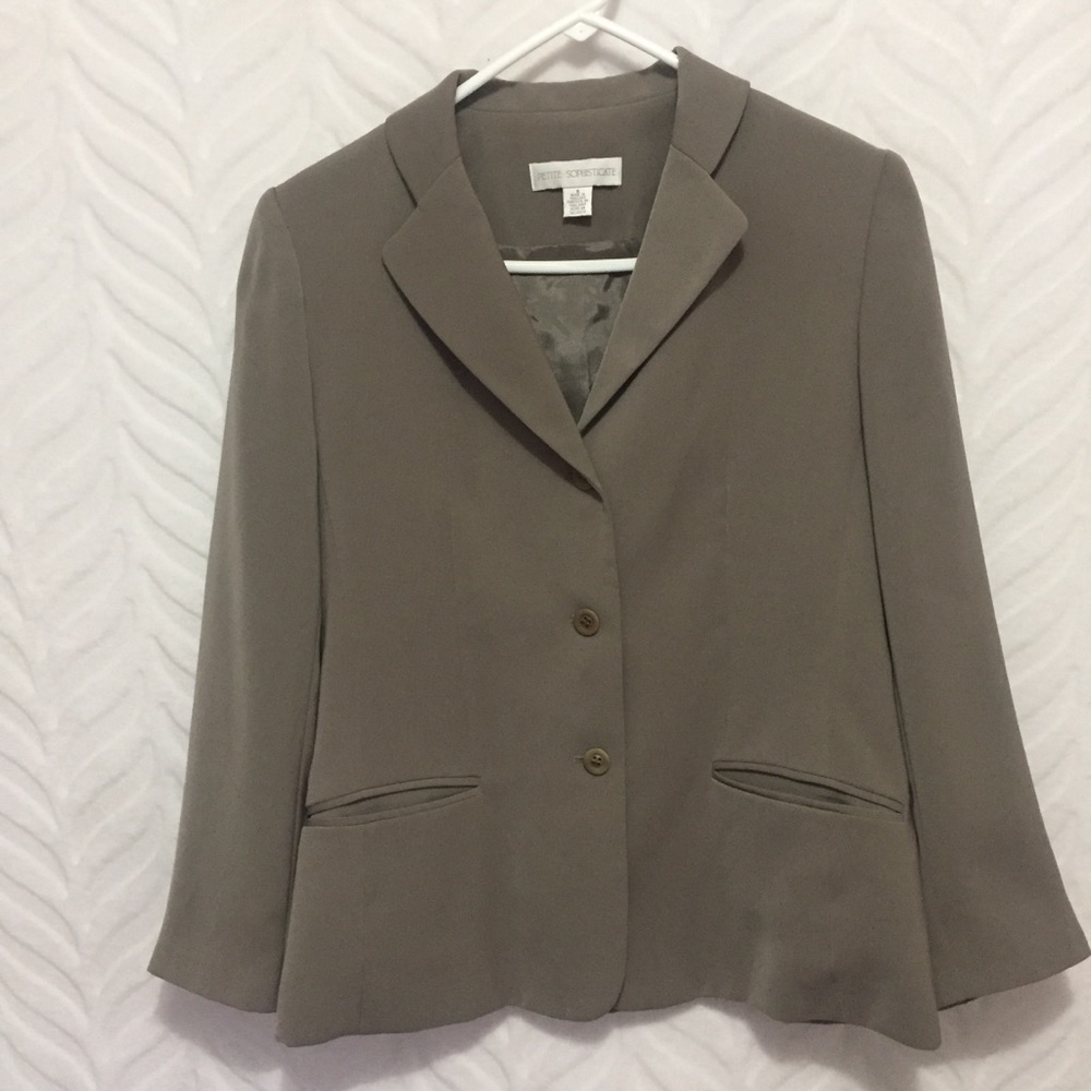 3-Piece Suit Light Green Blazer Pants Skirt Size 8 - Picture 2 of 8